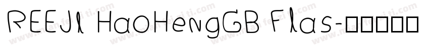 REEJI HaoHengGB Flas字体转换